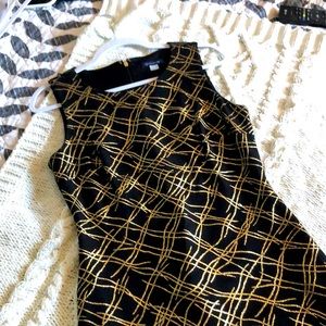 Gorgeous black & gold cocktail dress in great condition